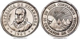 Republic 2-Piece Certified nickel Trial Strike Set 1965 NGC, 1) 5 Centavos - MS66, KM-TS9 (cf. KM24.2) 2) 10 Centavos - MS68, KM-TS10 (cf. KM17.2) Lon...