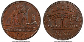 MacGregor Laird Trading Post copper 1/8 Penny Token AH 1274 (1858) MS65 Brown PCGS, KM-Tn2. The current gem specimen finds itself in an envious state ...