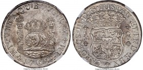 Charles III 8 Reales 1769 LM-JM MS63+ NGC, Lima mint, KM-A64.2, Cal-1029 (prev. Cal-845). One dot variety. The more common of the dot varieties exhibi...
