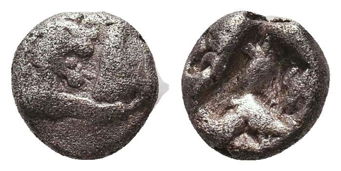LYDIAN KINGDOM. Croesus (ca. 561-546 BC). RARE obol
Condition: Very Fine

Wei...