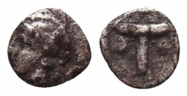 Greek AR Silver Obol, Ca. 350-300 BC. 
Condition: Very Fine



Weight: 0,2 gr
Diameter: 6 mm