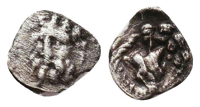 Greek AR Silver Obol, Ca. 350-300 BC. Cilicia Isaura Palaia. Obol 333/222 BC.
C...