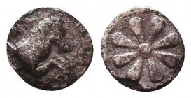Greek AR Silver Obol, Ca. 350-300 BC. 
Condition: Very Fine



Weight: 0,2 gr
Diameter: 7 mm