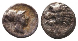 Greek AR Silver Obol, Ca. 350-300 BC. 
Condition: Very Fine



Weight: 0,5 gr
Diameter: 10 mm