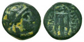 Greek Coins. Ae (1st century BC).
Condition: Very Fine



Weight: 1.5 gr
Diameter: 12 mm