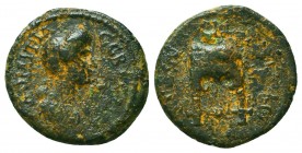 LYDIA. Apollonis. Pseudo-autonomous. Possibly time of Titus to Domitian (79-96). Ae.
Obv: ΘEON CVNKΛHTON.
Draped female bust of the Senate right, poss...
