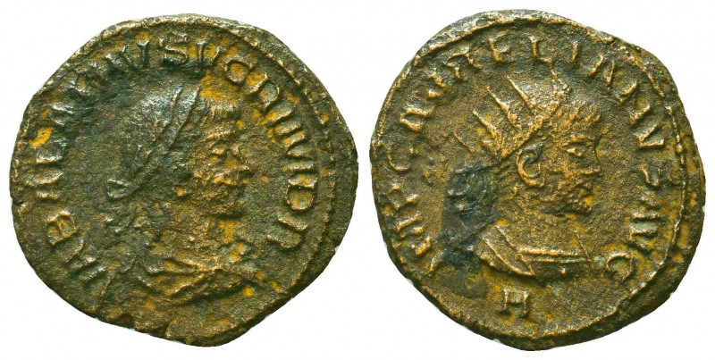 Vabalathus and Aurelian Silvered Æ Antoninianus. Antioch, AD 270-275.
Condition:...