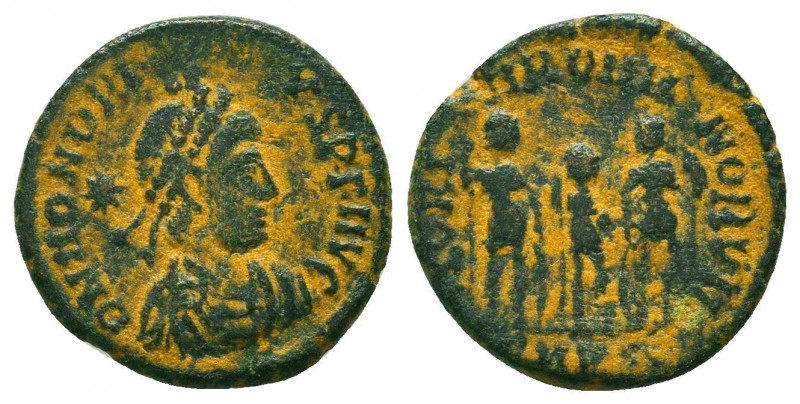 Honorius 393 - 423 AD. Ae
Condition: Very Fine



Weight: 2.1 gr
Diameter: 16 mm