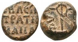 Byzantine Lead Seals, 7th - 13th Centuries
Condition: Very Fine



Weight: 14.7 gr
Diameter: 18 mm