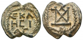 Byzantine Lead Seals, 7th - 13th Centuries
Condition: Very Fine



Weight: 7.9 gr
Diameter: 22 mm