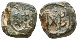 Byzantine Lead Seals, 7th - 13th Centuries
Condition: Very Fine



Weight: 6.7 gr
Diameter: 15 mm