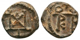 Byzantine Lead Seals, 7th - 13th Centuries
Condition: Very Fine



Weight: 2.7 gr
Diameter: 14 mm