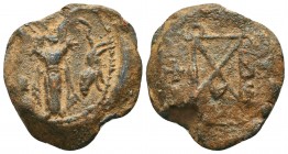 Byzantine Lead Seals, 7th - 13th Centuries
Condition: Very Fine



Weight: 11.6 gr
Diameter: 24mm