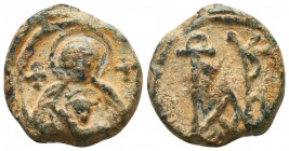 Byzantine Lead Seals, 7th - 13th Centuries
Condition: Very Fine



Weight: 11.5 gr
Diameter: 21 mm