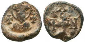 Byzantine Lead Seals, 7th - 13th Centuries
Condition: Very Fine



Weight: 6.8 gr
Diameter: 18 mm