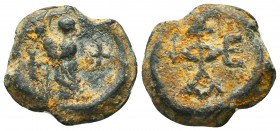 Byzantine Lead Seals, 7th - 13th Centuries
Condition: Very Fine



Weight: 7.1 gr
Diameter: 19 mm