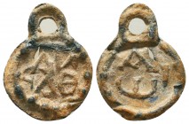 Byzantine Lead Seals, 7th - 13th Centuries
Condition: Very Fine



Weight: 2.1 gr
Diameter: 21 mm