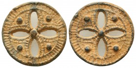 Byzantine Lead Seals, 7th - 13th Centuries
Condition: Very Fine



Weight: 4.5 gr
Diameter: 22 mm