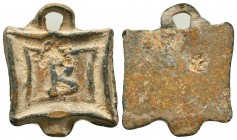 Byzantine Lead Seals, 7th - 13th Centuries
Condition: Very Fine



Weight: 6.9 gr
Diameter: 26 mm