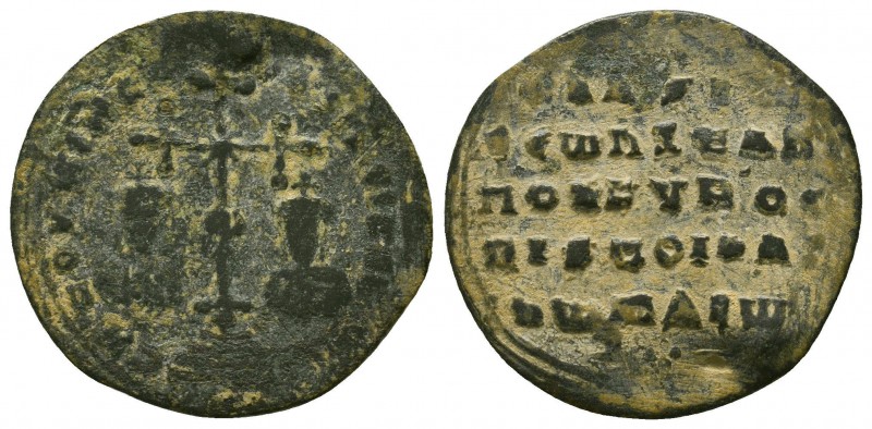 Basil II Bulgaroktonos, with Constantine VIII. 976-1025. 
Condition: Very Fine

...