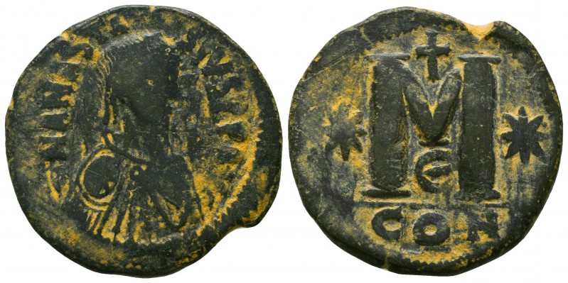 Anastasius, , 491–518, AE-Follis, 
Condition: Very Fine



Weight: 16.2 gr
Diame...