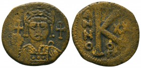 Justinian I. A.D. 527-565. AE 
Condition: Very Fine



Weight: 9.2 gr
Diameter: 26 mm
