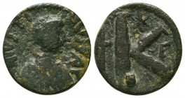 Justinian I. A.D. 527-565. AE 
Condition: Very Fine



Weight: 4.2 gr
Diameter: 19 mm