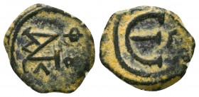 Justinian I. A.D. 527-565. AE 
Condition: Very Fine



Weight: 1.6 gr
Diameter: 13 mm