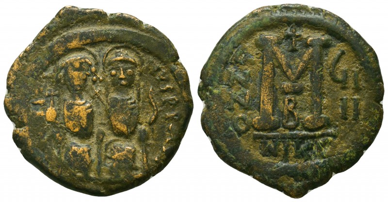 Justin II, with Sophia. 565-578. Æ Follis
Condition: Very Fine



Weight: 13.9 g...