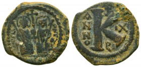 Justin II, with Sophia. 565-578. Æ Half Follis
Condition: Very Fine



Weight: 7.1 gr
Diameter: 24 mm