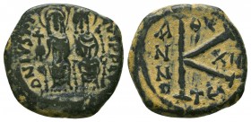Justin II, with Sophia. 565-578. Æ Half Follis
Condition: Very Fine



Weight: 5.1 gr
Diameter: 19 mm