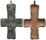 Byzantine Cross Pendant,
Condition: Very Fine

Weight: 10.7 gr
Diameter: 50 mm