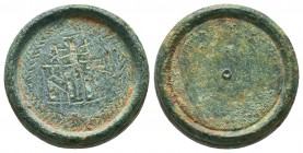 Byzantine Commercial Weight, Ae
Condition: Very Fine
Weight: 14.0 gr
Diameter: 20 mm