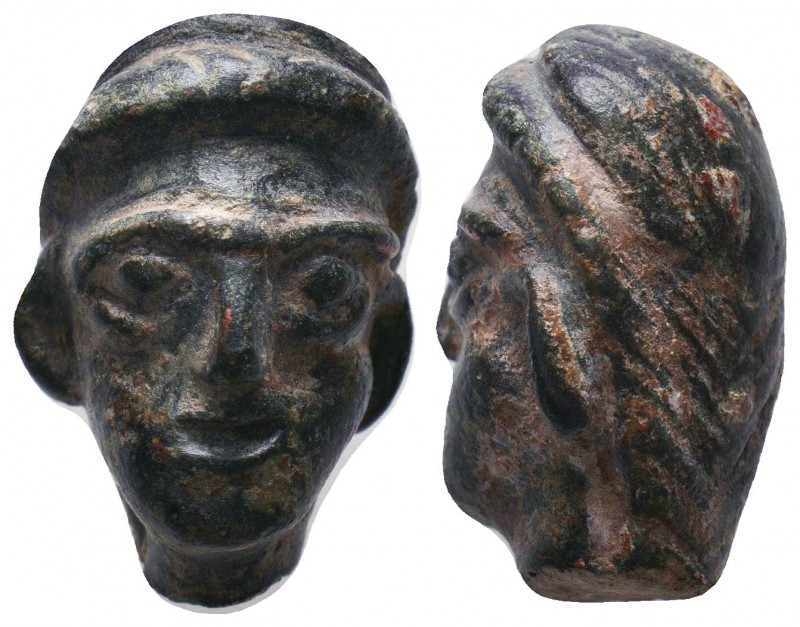 Ancient Roman Bronze Head,
Condition: Very Fine
Weight: 19.7 gr
Diameter: 22 ...