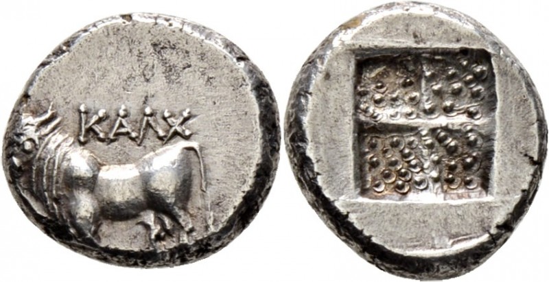 Griechische Münzen
Bithynia. Kalchedon. 
Drachme ca. 350 v. Chr. Stier auf Kor...
