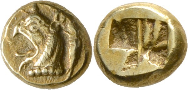 Griechische Münzen
Ionia. Phokaia. 
El-Hekte (= Sechstelstater) 550-520 v. Chr...