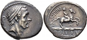 Römische Münzen
Römische Republik. L. Marcius Philippus 56 v. Chr. 
Denar -Rom-. Kopf des Ancus Marcius mit Diadem nach rechts, dahinter Lituus, dar...
