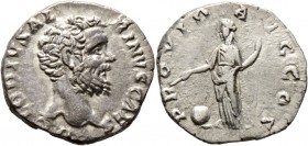 Römische Münzen
Kaiserzeit. Clodius Albinus 195-197. 
Denar (als Caesar) 193 -Rom-. D CLODIVS ALBINVS CAES. Bloße Büste nach rechts / PROVID AVG COS...
