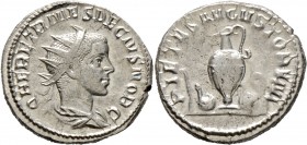 Römische Münzen
Kaiserzeit. Herennius Etruscus 250-251. 
Antoninian (als Caesar) 250/251 -Rom-. Q HER ETR MES DECIVS NOB C. Drapierte Büste mit Stra...