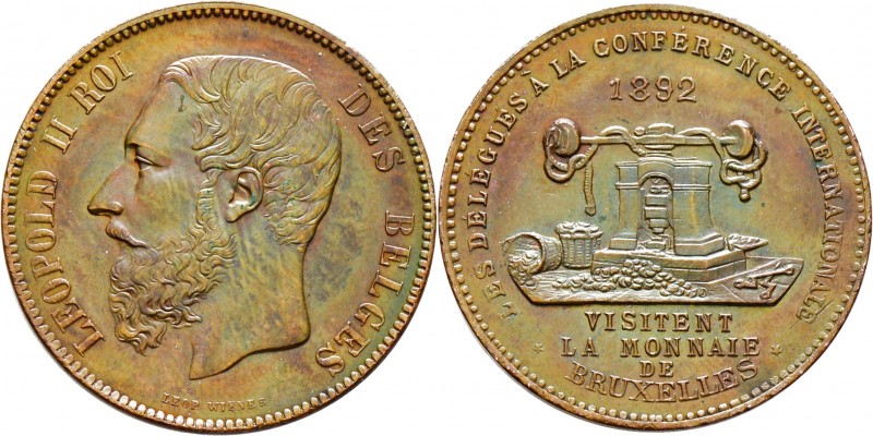 Ausländische Münzen und Medaillen
Belgien, Königreich. Leopold II. 1865-1909. ...