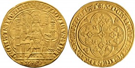 Ausländische Münzen und Medaillen
Belgien-Brabant. Johann III. 1312-1355. 
Goldener Schild (Chaise d'or) o.J. (kaiserliche Prägung nach 1338 im Name...