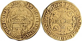 Ausländische Münzen und Medaillen
Belgien-Flandern. Philipp der Schöne 1482-1506. 
Florin d'or au St. Philippe o.J. (1499/1506) -Brügge-. Delm. 510,...
