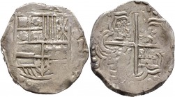 Ausländische Münzen und Medaillen
Bolivien. unter spanischer Herrschaft. 
Schiffsgeld zu 4 Reales o.J. -Potosi-. Im Namen Philipp III. von Spanien. ...