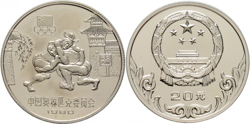 Ausländische Münzen und Medaillen
China-Volksrepublik. . 
20 Yuan 1980. Olympi...