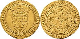 Ausländische Münzen und Medaillen
Frankreich-Königreich. Charles VI. 1380-1422. 
Ecu d'or a'la couronne o.J. (1388) -Paris(?)-. Gekröntes Wappen / L...