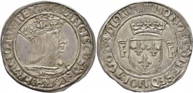 Ausländische Münzen und Medaillen
Frankreich-Königreich. Francois I. 1515-1547. 
Demi Teston o.J. -Lyon-. 12e type. Gekröntes Brustbild nach rechts ...