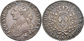 Ausländische Münzen und Medaillen
Frankreich-Königreich. Louis XVI. 1774-1793. 
1/2 Ecu aux lauriers 1790 -Paris-. Gad. 355, Ciani 2189, Dupl. 1709....
