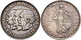 Ausländische Münzen und Medaillen
Frankreich-Königreich. Dritte Republik. 
Silbermedaille au module de 20 Francs 1929 unsigniert, auf das 10-jährige...