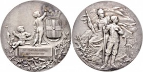 Ausländische Münzen und Medaillen
Frankreich-Montbeliard (Mömpelgard), Stadt. . 
Versilberte Bronzemedaille 1913 von Charles Marey. Prämie des 7. Co...