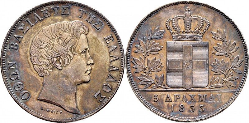 Ausländische Münzen und Medaillen
Griechenland. Otto von Bayern 1832-1862. 
5 ...